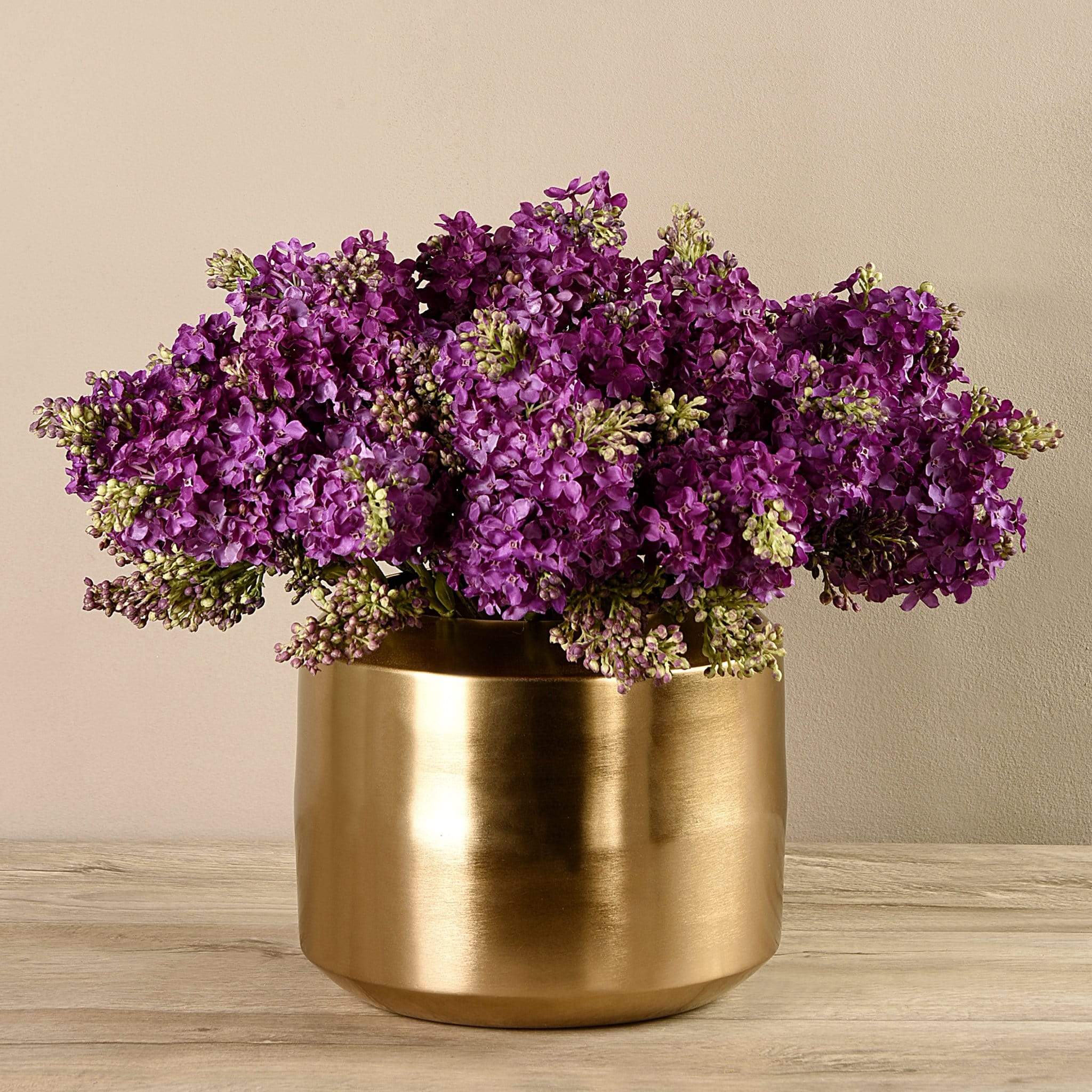 Artificial Hybrid Arrangement In Gold Vase - Bloomr