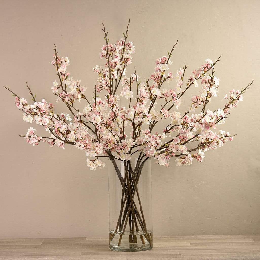 Artificial Blossom Spray in Glass Vase - Bloomr