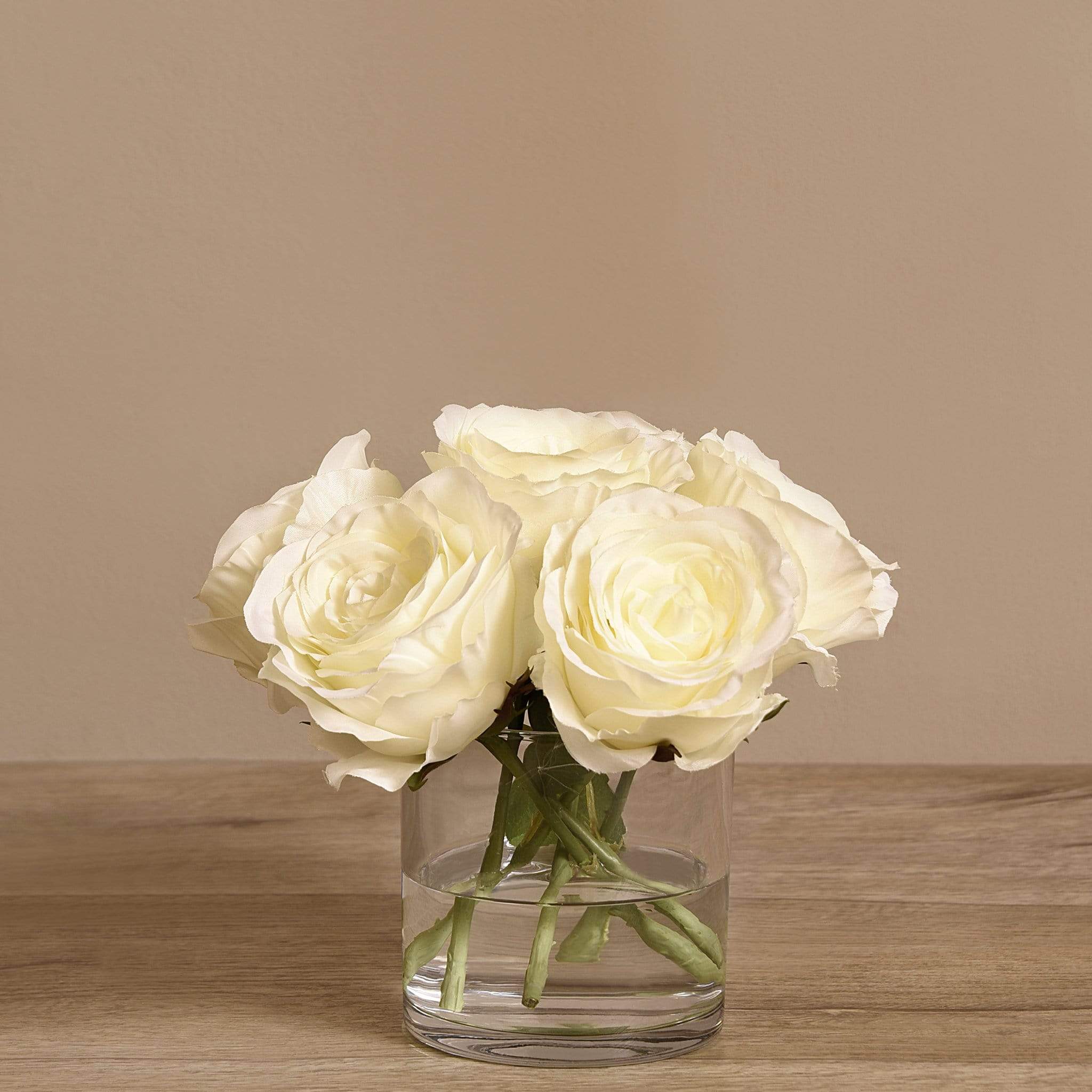 Artificial Rose Arrangement in Glass Vase - Bloomr
