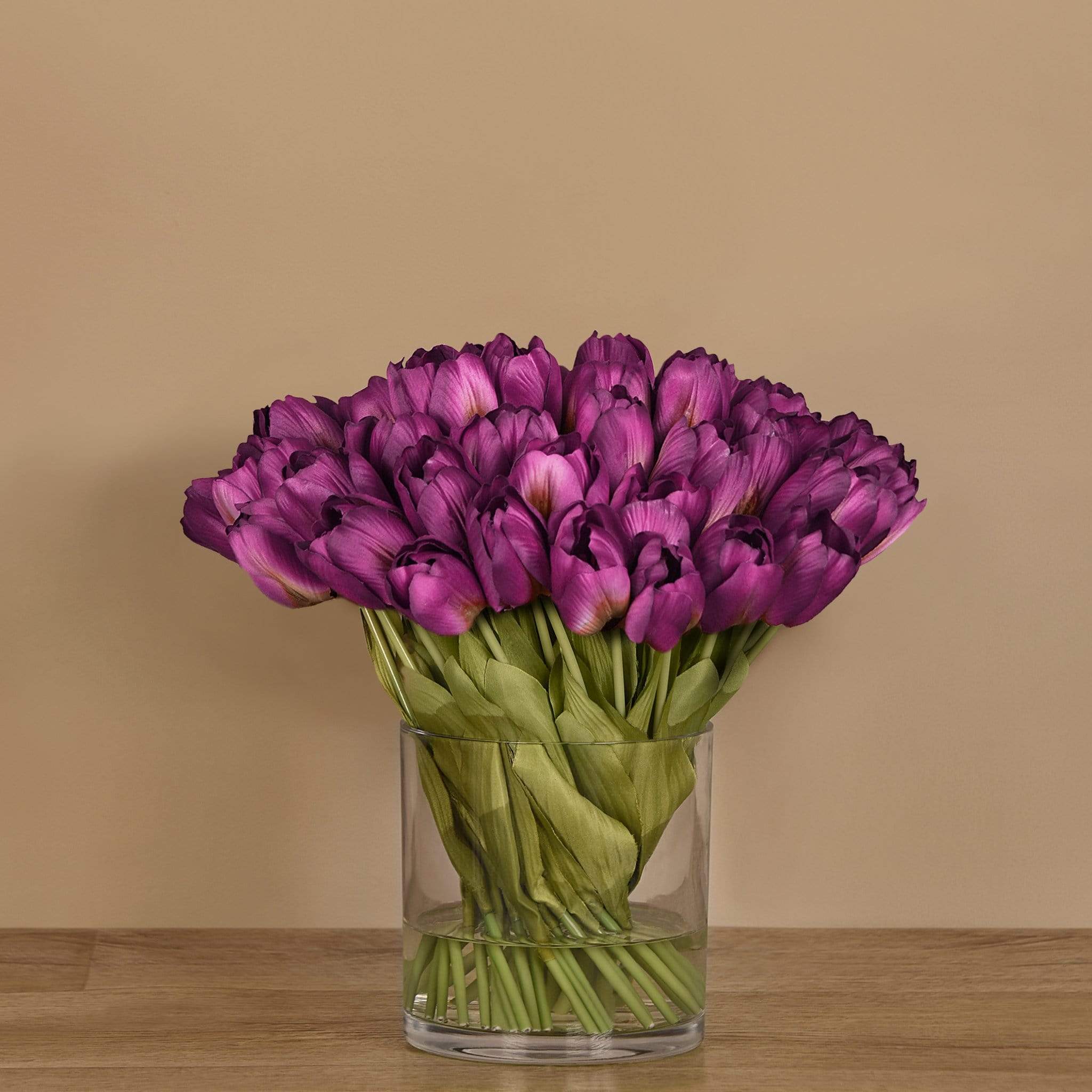 Tulip Arrangement in Glass Vase - Bloomr