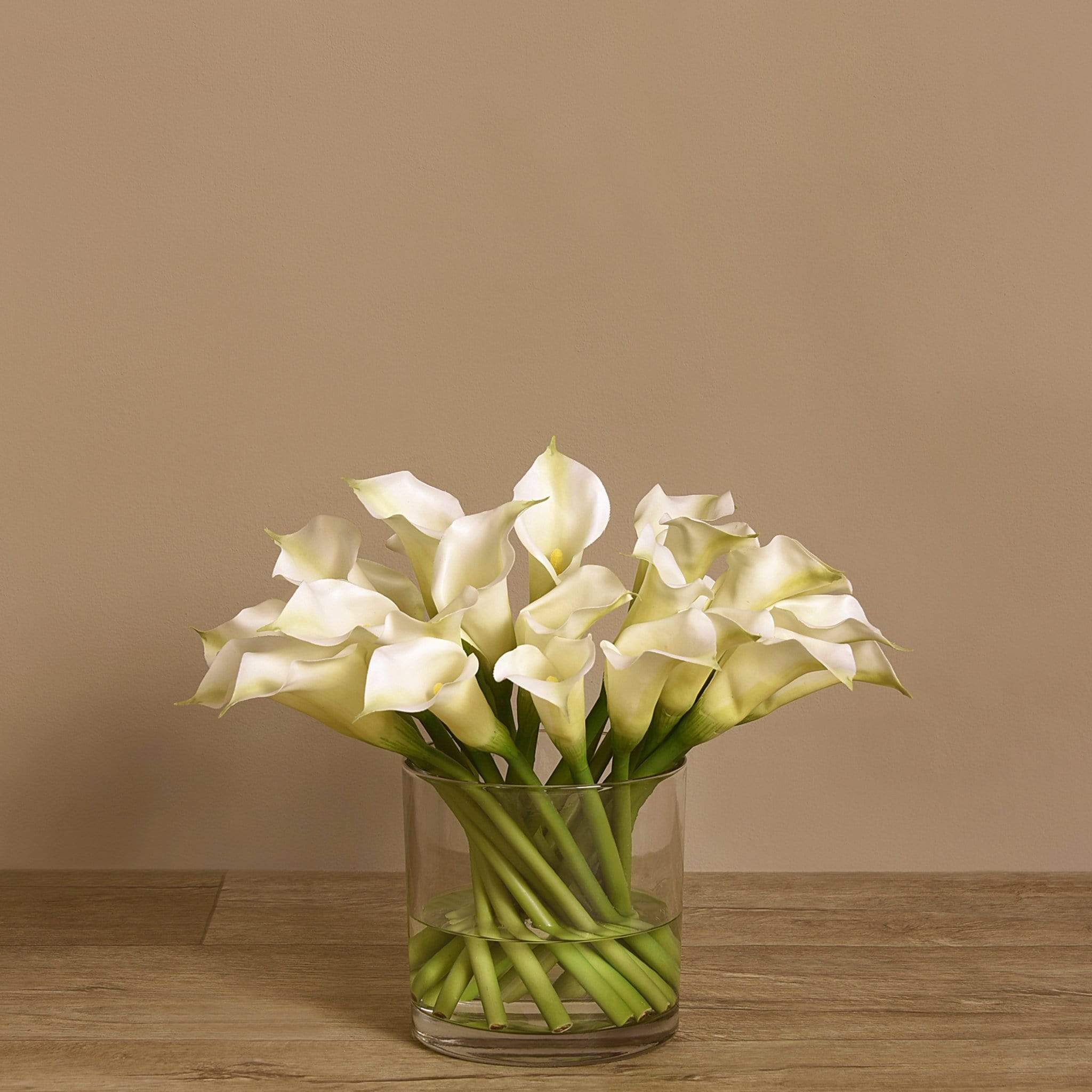 Artificial Calla Lilly in Glass Vase - Bloomr