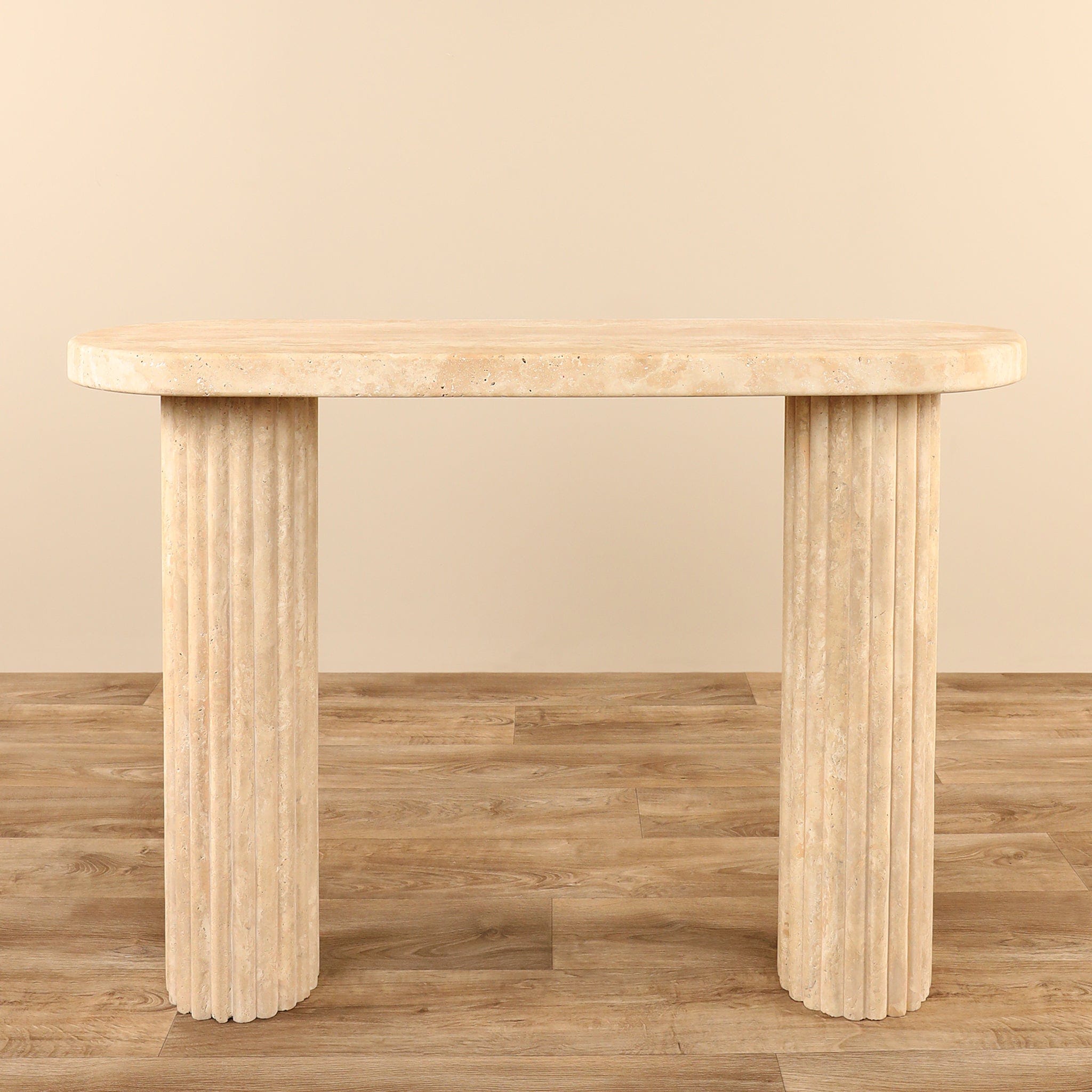 Grace <br>Travertine Console Table - Bloomr